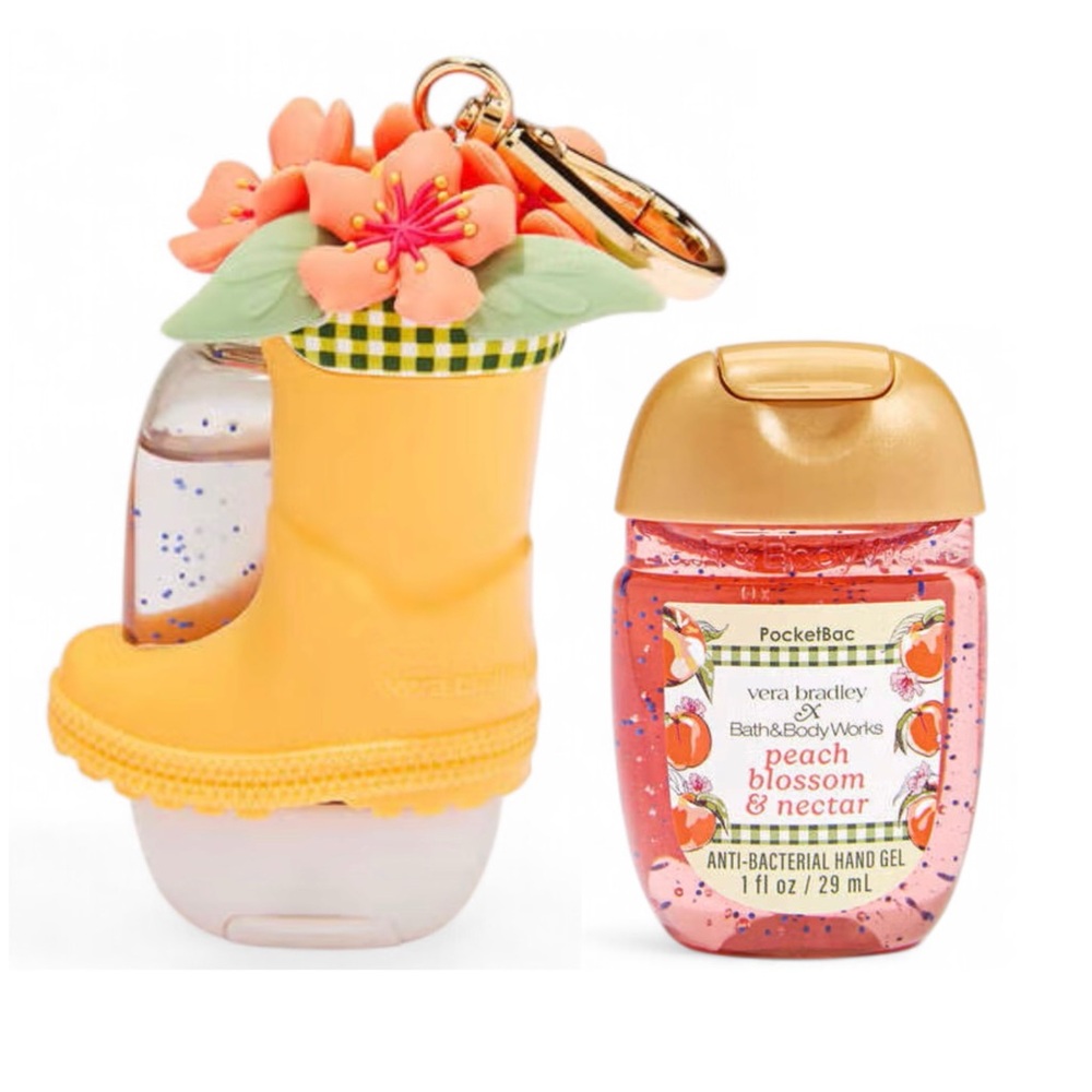 Bath & Body Works Vera Bradley Rain Boot pocketbac holder + hand sanitizer